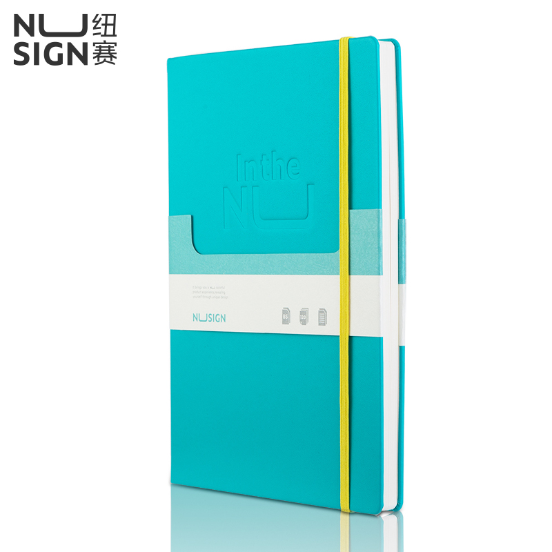 纽赛NS254绑带皮面本-B5-260mm*185mm/120张(孔雀绿)