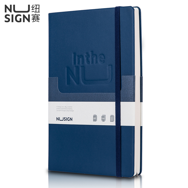 纽赛NS255绑带皮面本-A5-210mm*140mm/120张(海军蓝)