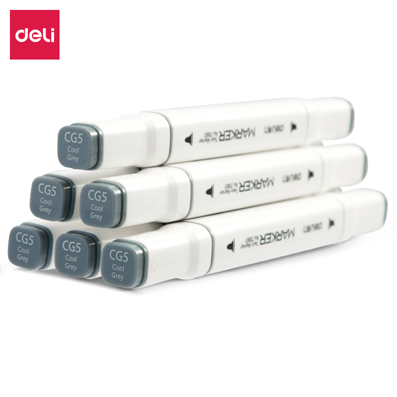 纵横70801A单色6支装马克笔(CG5冷灰)(盒)