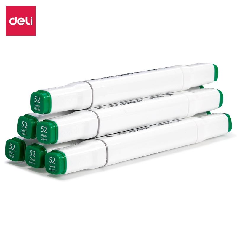 纵横70801A单色6支装马克笔(52深绿)(盒)