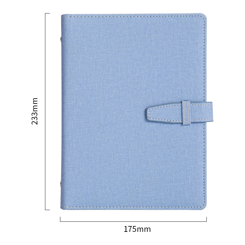 纵横3309活页皮面本8.5in-210mm*145mm-100张(浅蓝)(本)