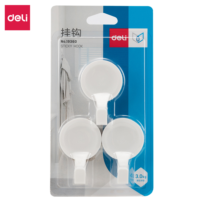 纵横19360挂钩(3kg)(圆形)(白色)(3只/卡)