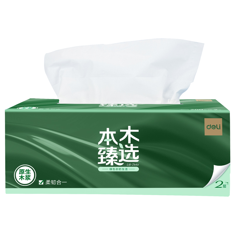 纵横本木臻选MH2200-02盒抽2层200抽(3盒/提)(盒)(蓝)
