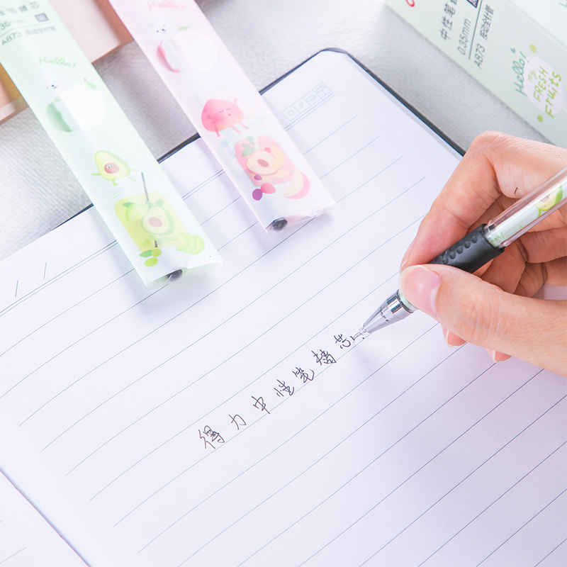 纵横A873按动中性替芯0.35mm全针管(黑)(支)