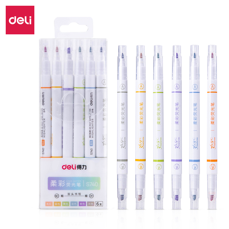 纵横S740柔彩荧光笔(混)(盒)