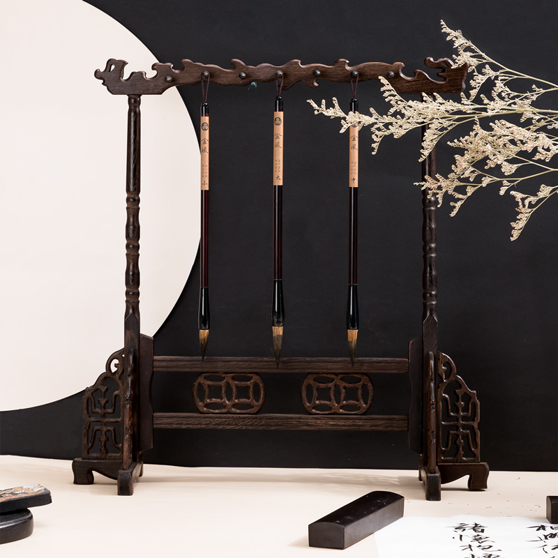 纵横75506狼毫毛笔套装(深棕色)(3支/袋)