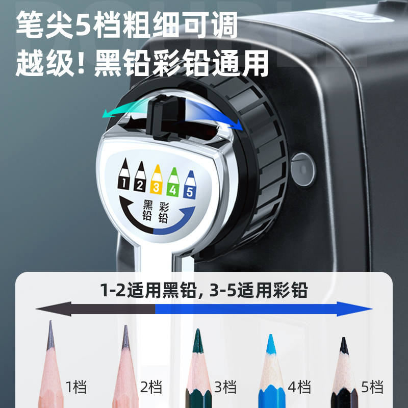 纵横71156可调金属削笔机(黑)(只)
