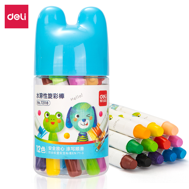 纵横72118_12色卡通造型旋彩棒(混)(筒)