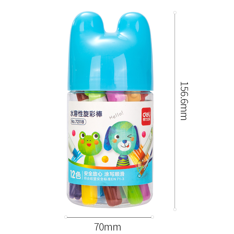 纵横72118_12色卡通造型旋彩棒(混)(筒)