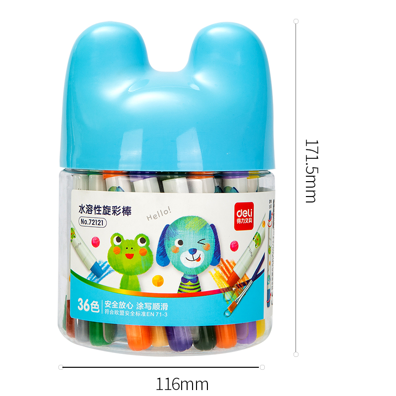 纵横72121_36色卡通造型旋彩棒(混)(筒)