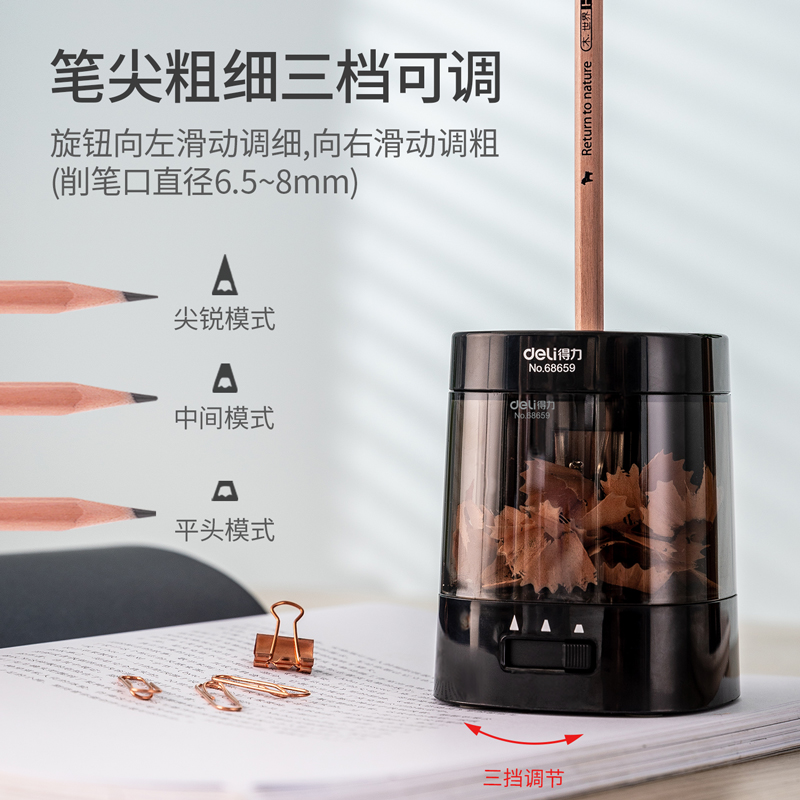 纵横68659电动卷笔刀(黑色)(只)