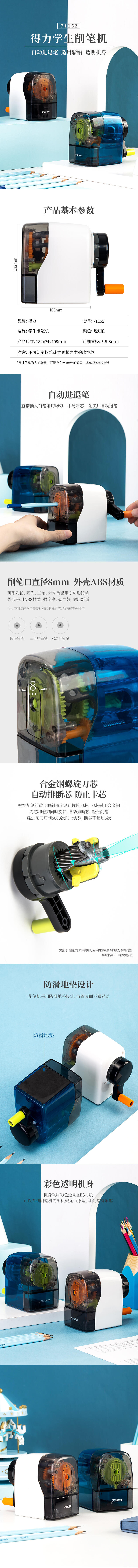 纵横71152削笔机(透明白)(只)