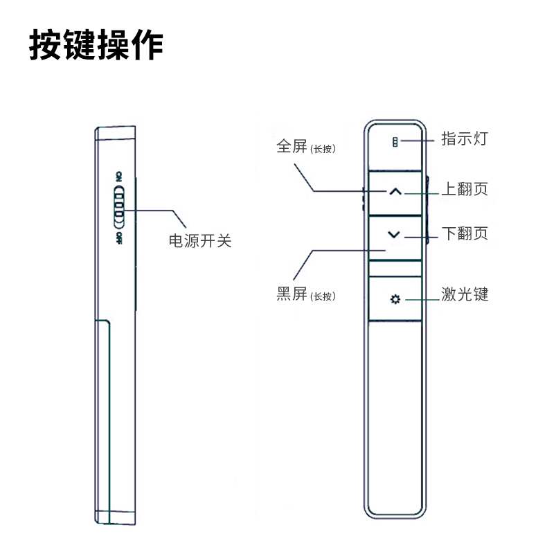 纵横2802L激光翻页笔(黑)(支)