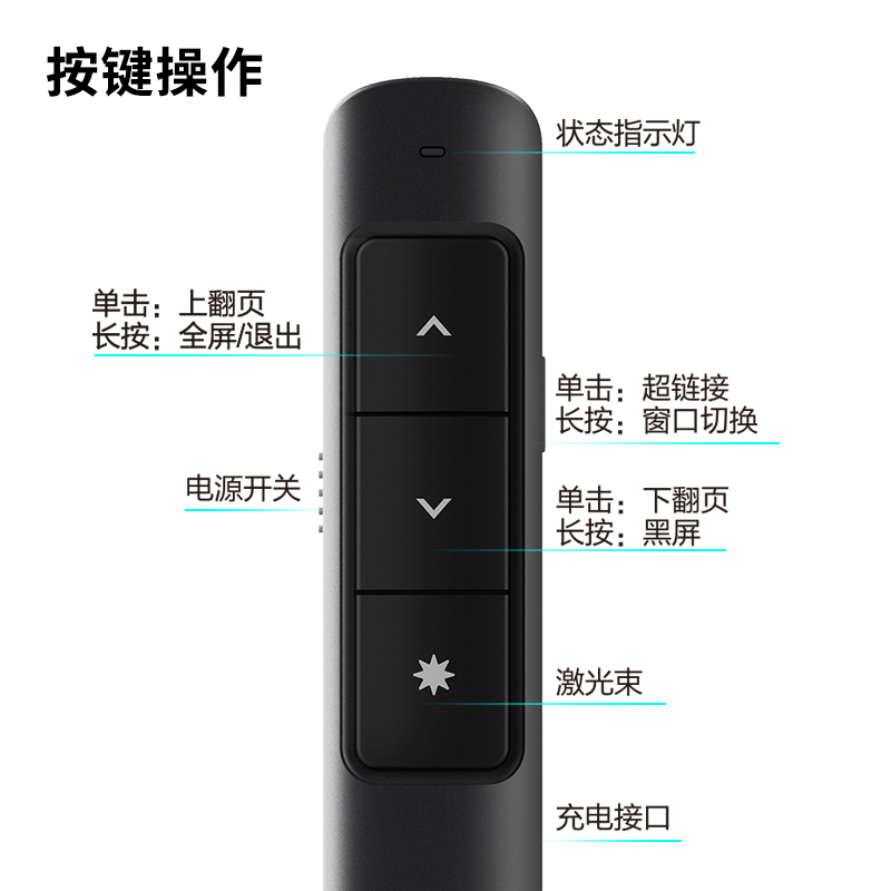 纵横2808PL激光翻页笔(黑)(支)