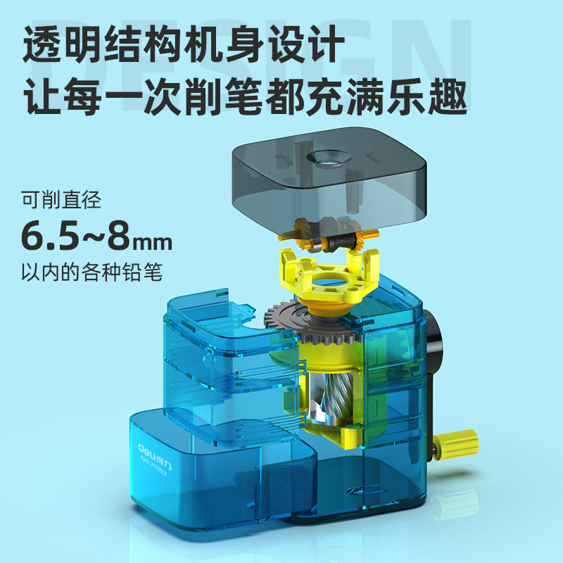 纵横71162自动进笔削笔机(透明红)(只)