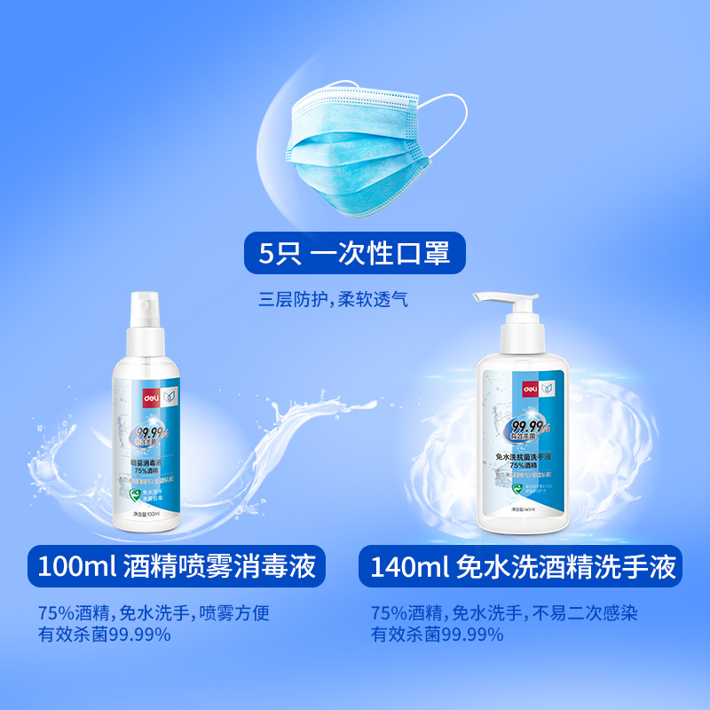 纵横31009消毒防护套装(透明)(（100+140+5口罩）/盒)