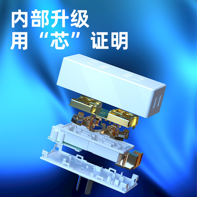 纵横33661转换器_2组+2U_PET盒装(白)(只)