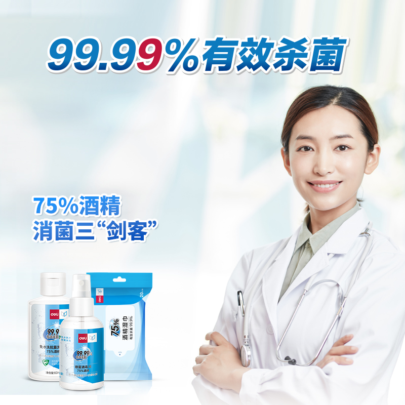纵横31013消毒防护套装(透明)(口罩+湿巾+毛巾+消毒)