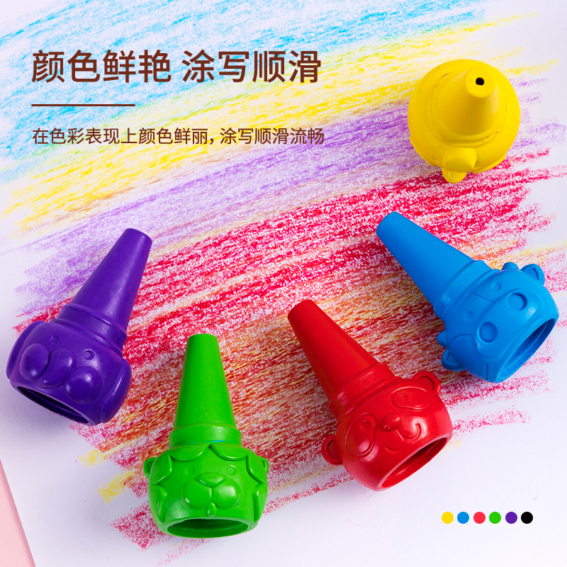纵横72064-6_6色手指蜡笔(混)(盒)