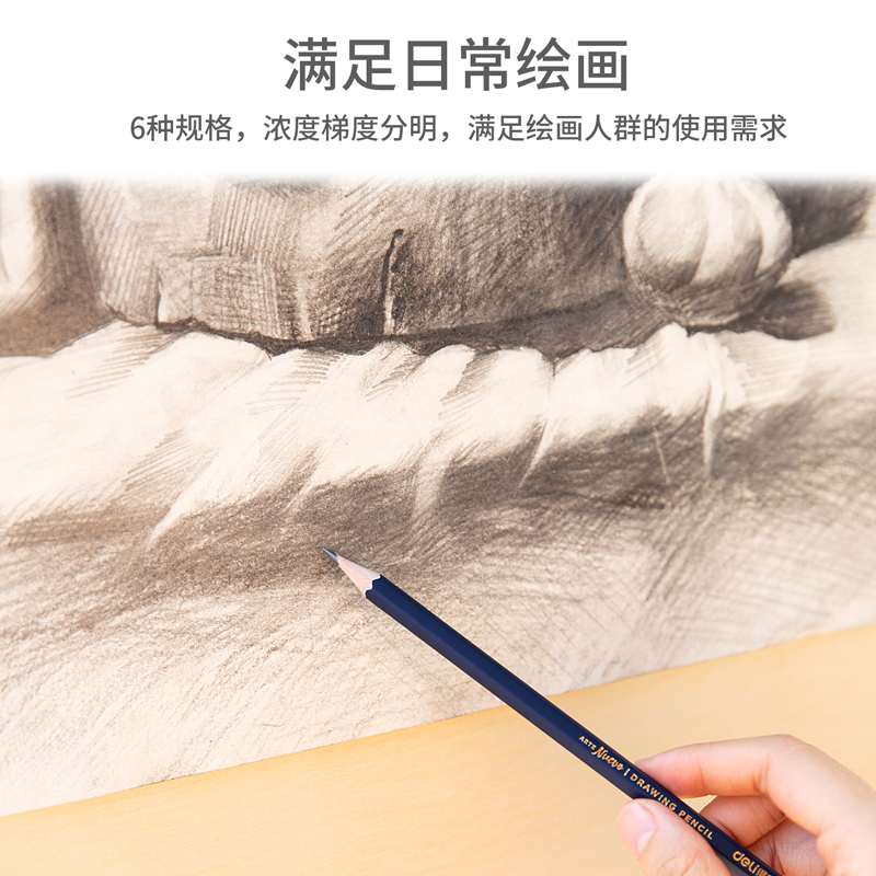 纵横33597_6型号高级绘图铅笔彩盒装(蓝)(12支/盒)