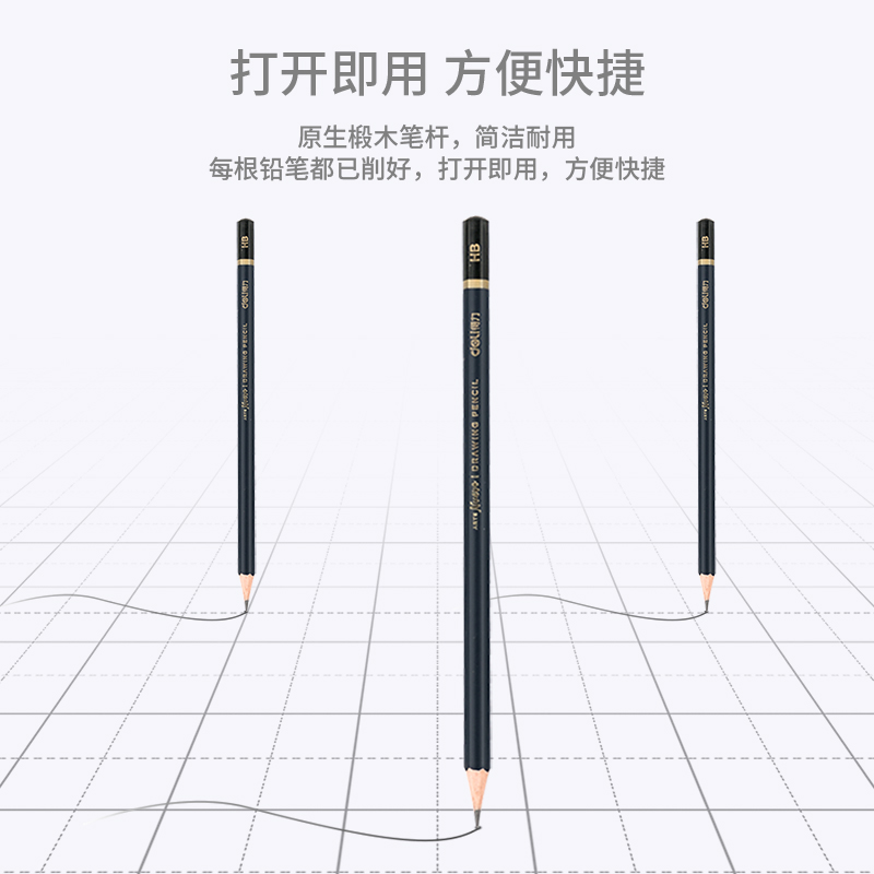 纵横33598_12型号高级绘图铅笔彩盒装(蓝)(12支/盒)