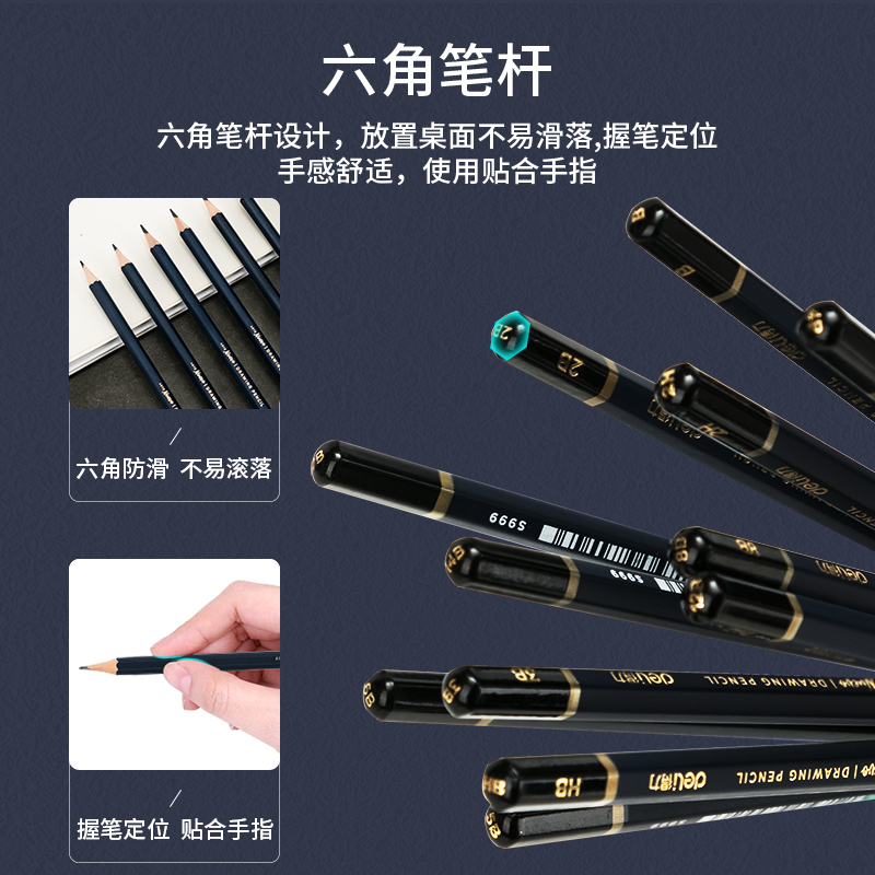 纵横33598_12型号高级绘图铅笔彩盒装(蓝)(12支/盒)