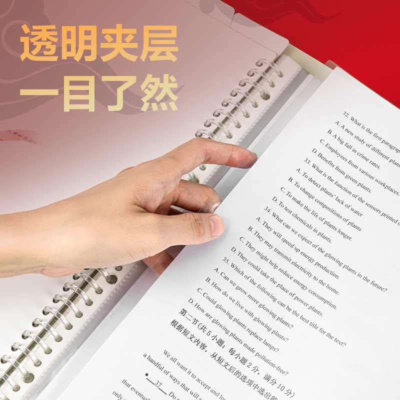 纵横72616_30孔资料袋(透明)(20个/包)