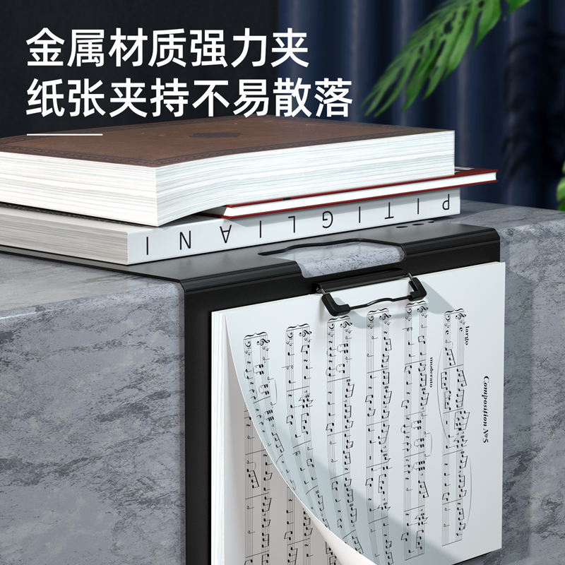 纵横64512发泡PP横款折页板夹(浅灰)(个)