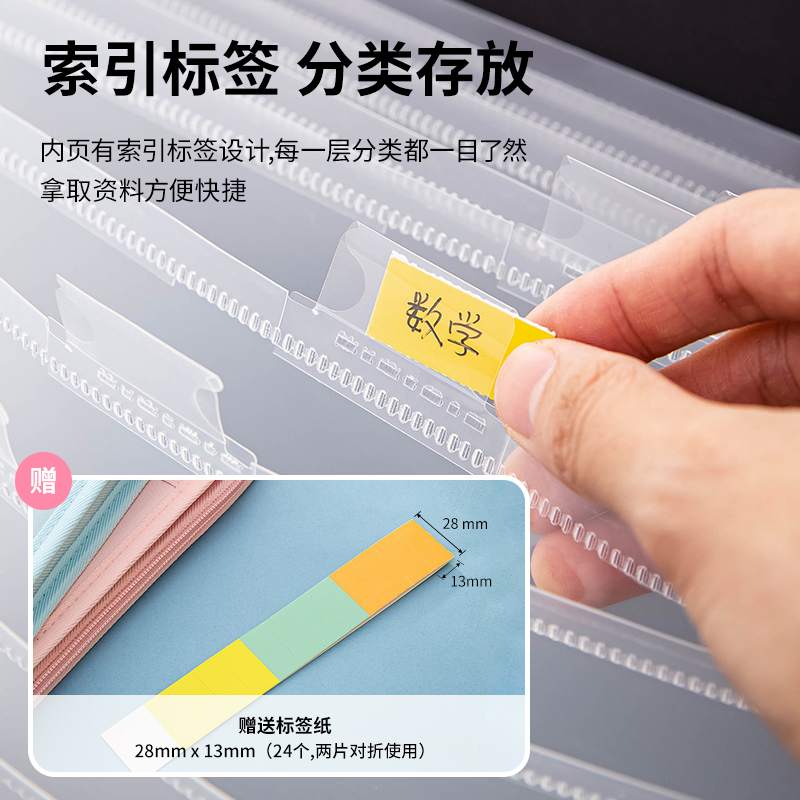 纵横72561_13格布质风琴包(红)(个)