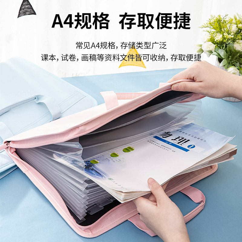 纵横72561_13格布质风琴包(红)(个)