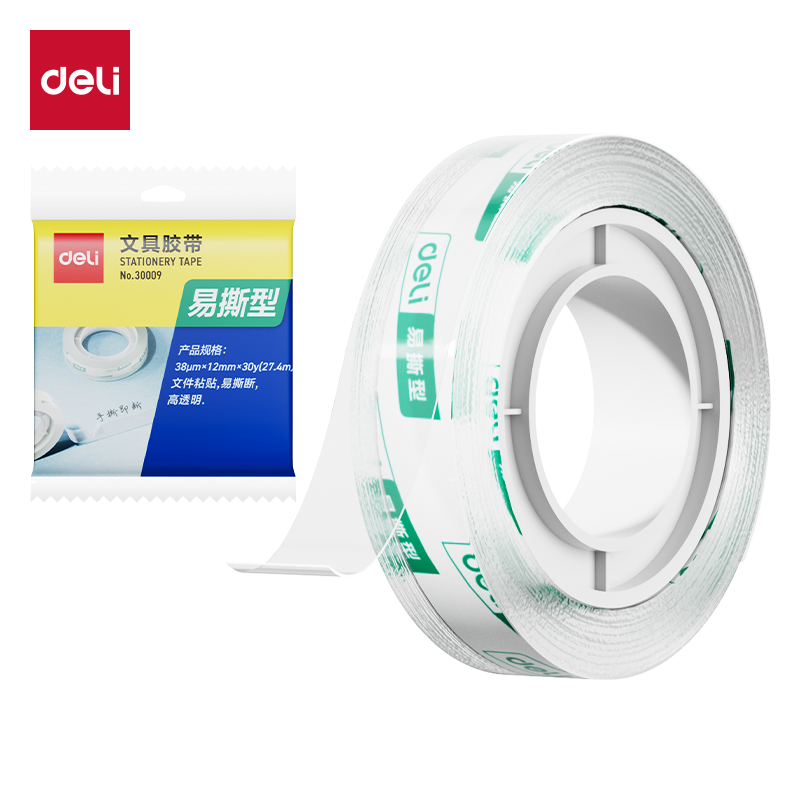 纵横30009易撕型文具胶带12mm*30y*38um(高透)(1卷/袋)