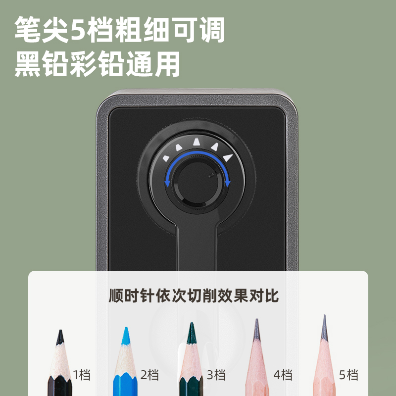 纵横71160手摇经典削笔机(银黑)(个)