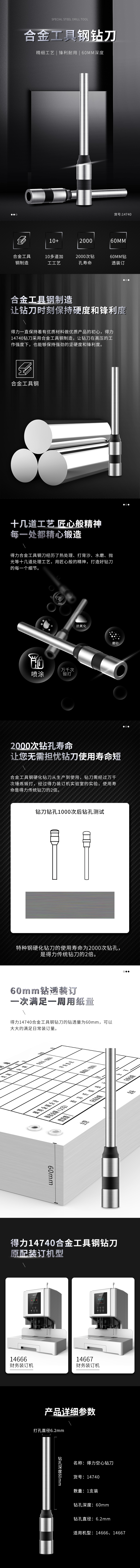纵横14740空心钻刀(银)(只)