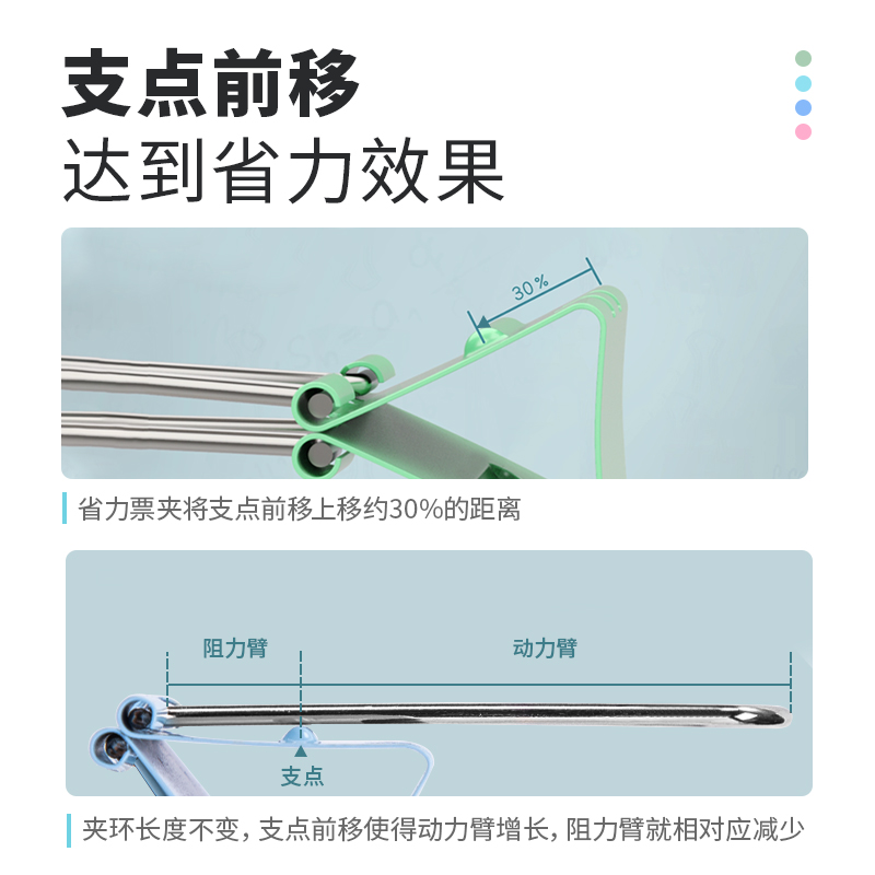 纵横8554S省力票夹4#(混)(48只/筒)