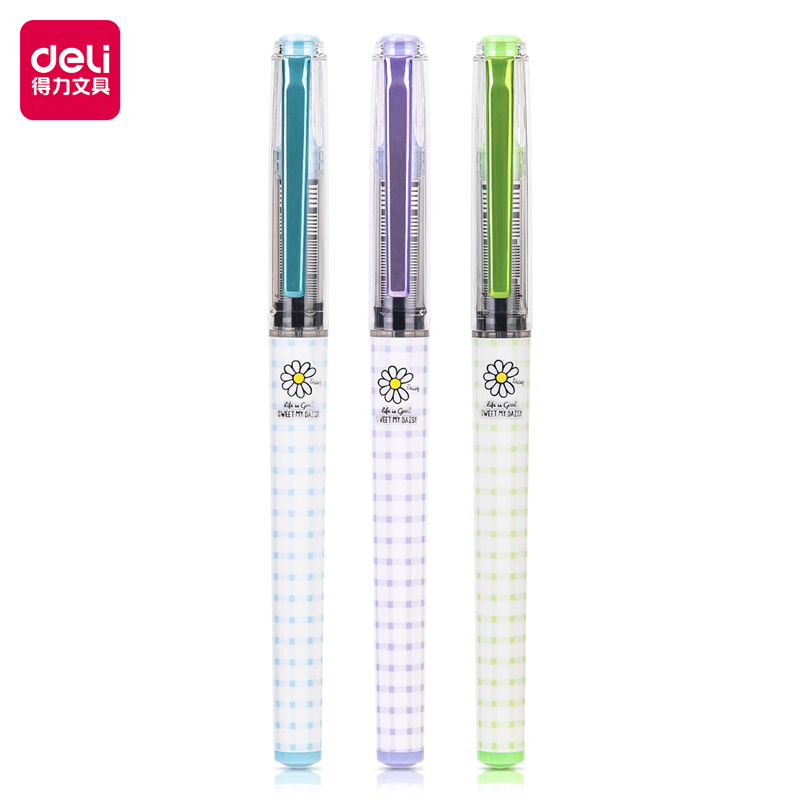 纵横S869直液式走珠笔0.5全针管(黑)(3支/PET盒)