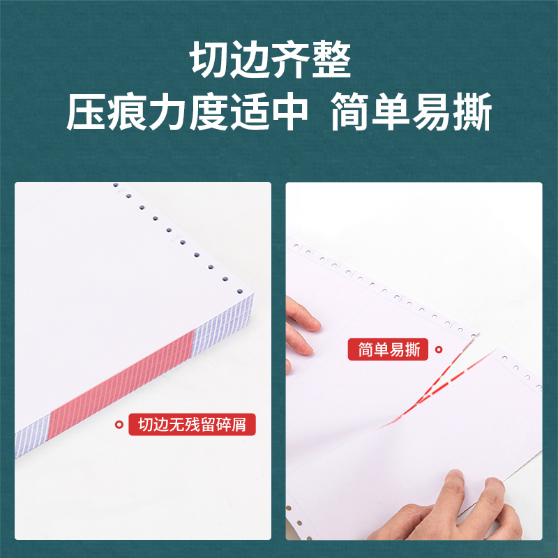 纵横多瑙河D241-2电脑打印纸(1/3CS彩色撕边)(1000页/盒)