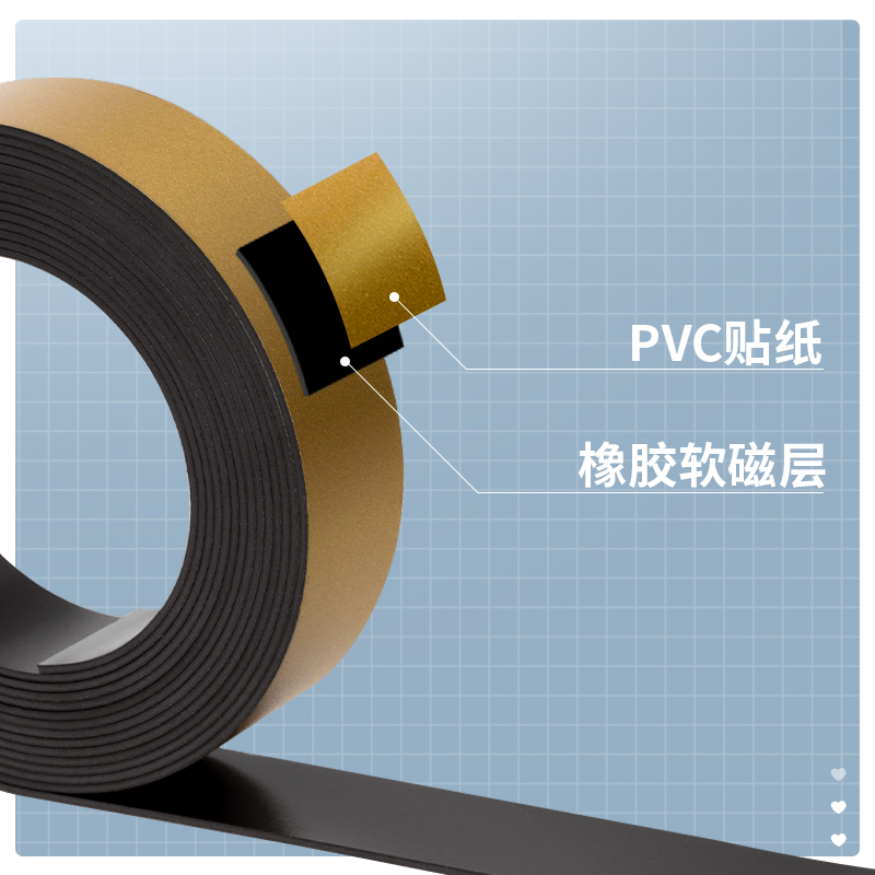 纵横8788软磁边框贴3000*20*1mm(金色)(卡)