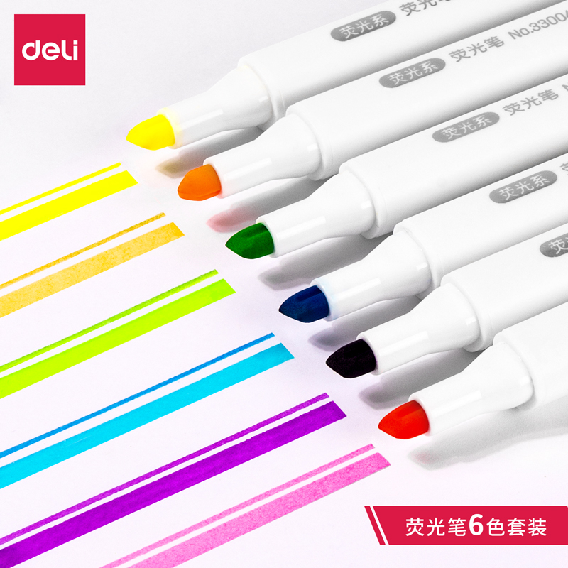 纵横33004三角杆荧光笔(混)(盒)