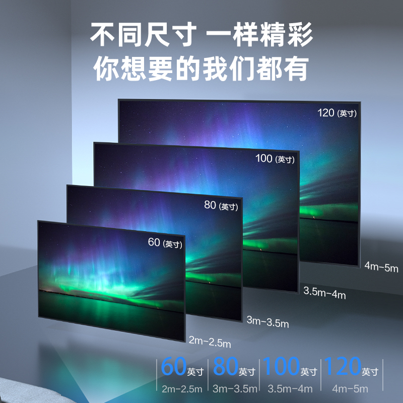 纵横50460长焦抗光画框幕(黑)(台)