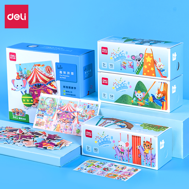 纵横74529_趣味拼图-动物游乐场(混)(盒)