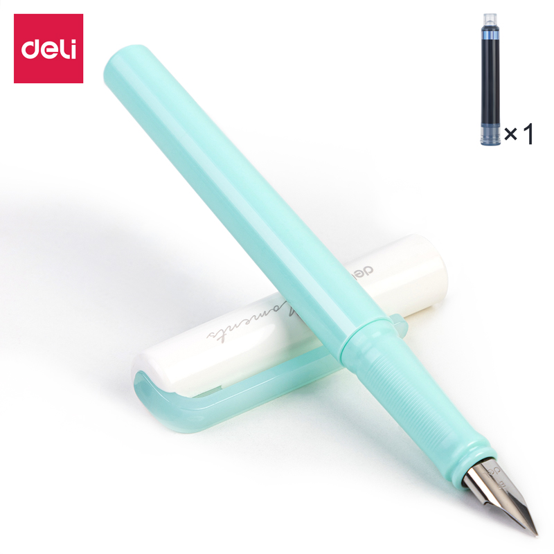 纵横A932钢笔(晶蓝/笔壳绿色)(1支笔+1墨囊/盒)