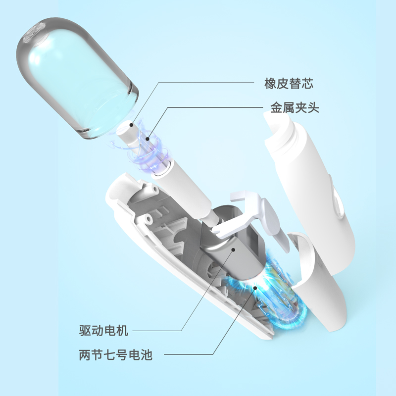 纵横71073电动橡皮擦(粉色)(卡)