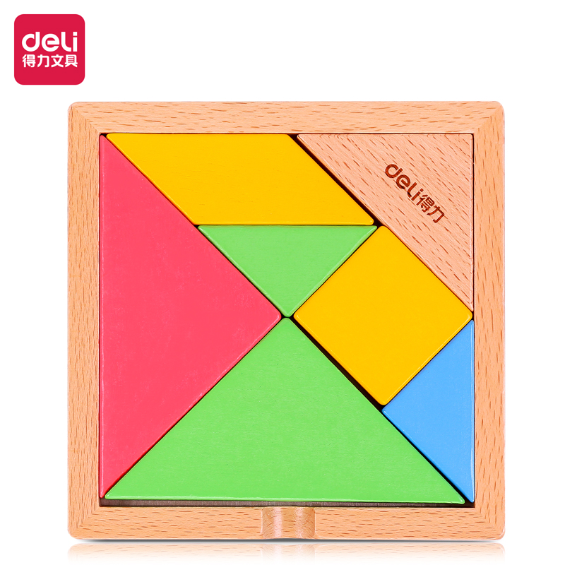 纵横83655学具七巧板-14cm木质(混)(盒)