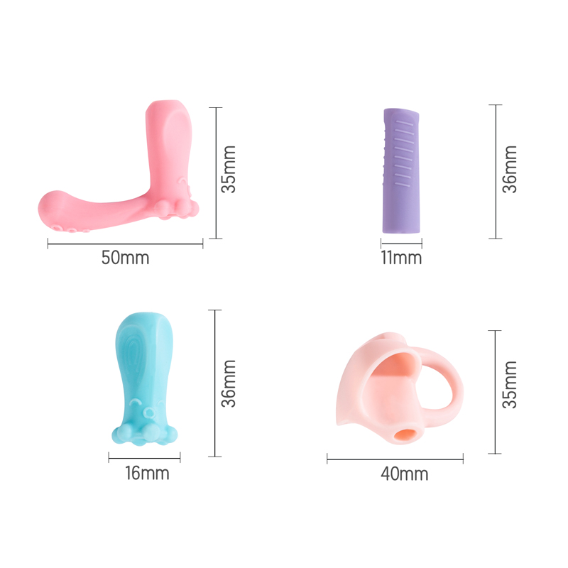 纵横69358抗菌握笔护套套装(粉)(4只/卡)