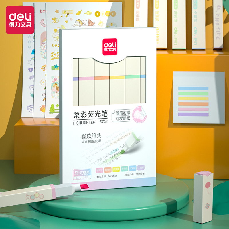 纵横S742方杆荧光笔(混)(盒)
