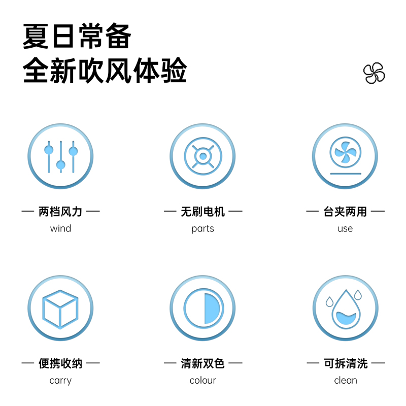 纵横85810-USB夹子风扇(白色)(1台/盒)