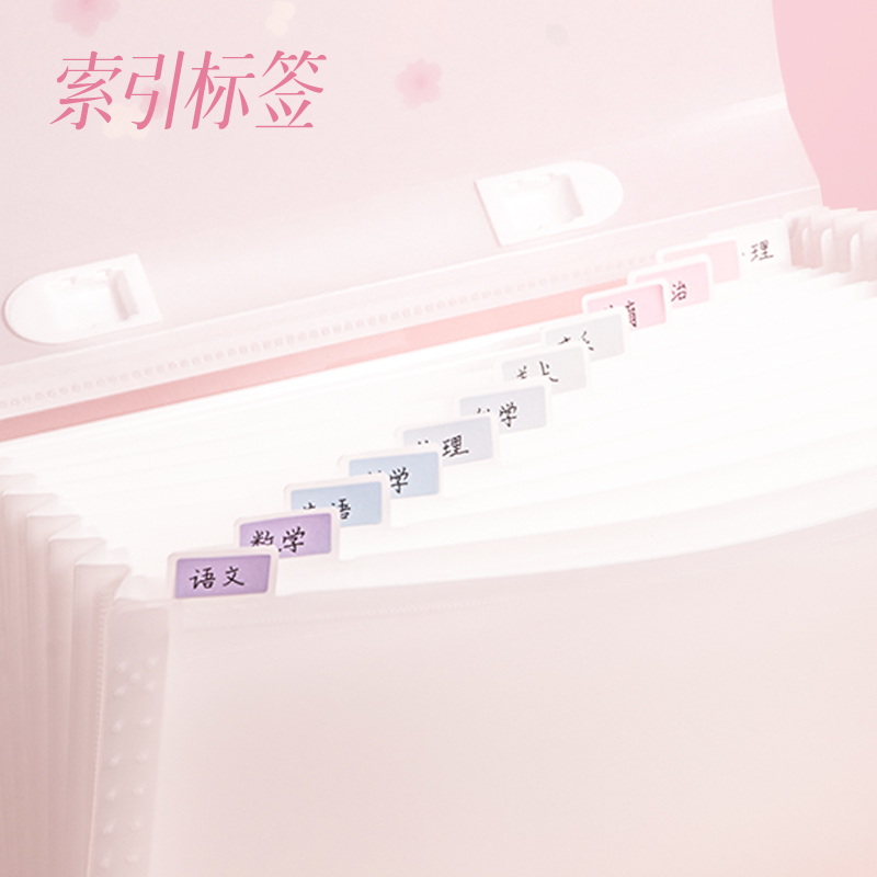 纵横72543光樱下13格风琴包(樱花混)(个)