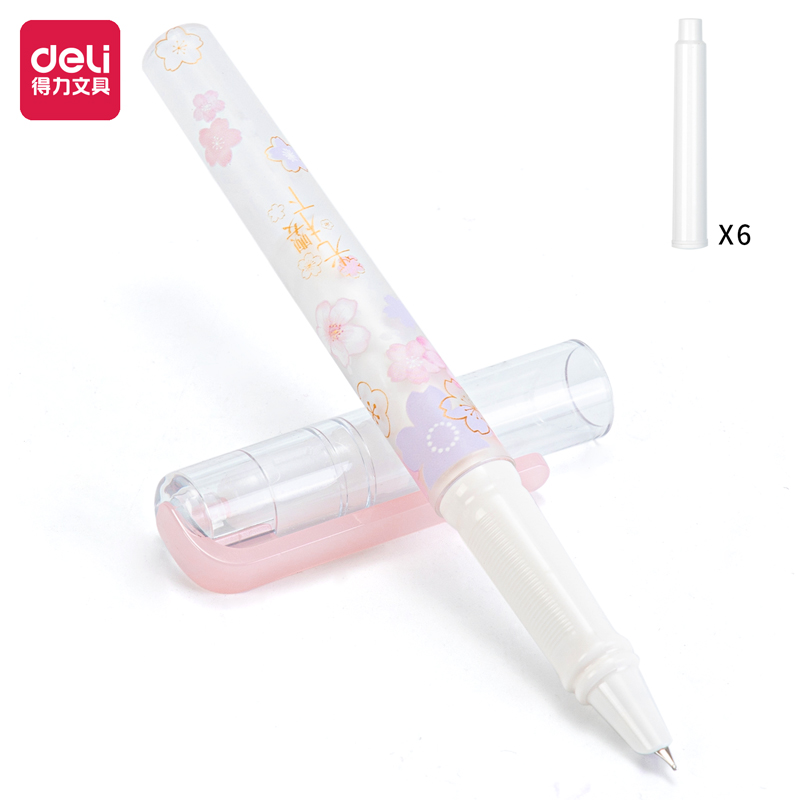 纵横A938练字钢笔(晶蓝)(1笔+6墨囊/卡)