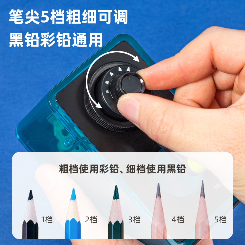 纵横71168手摇透明削笔机(透明红)(个)