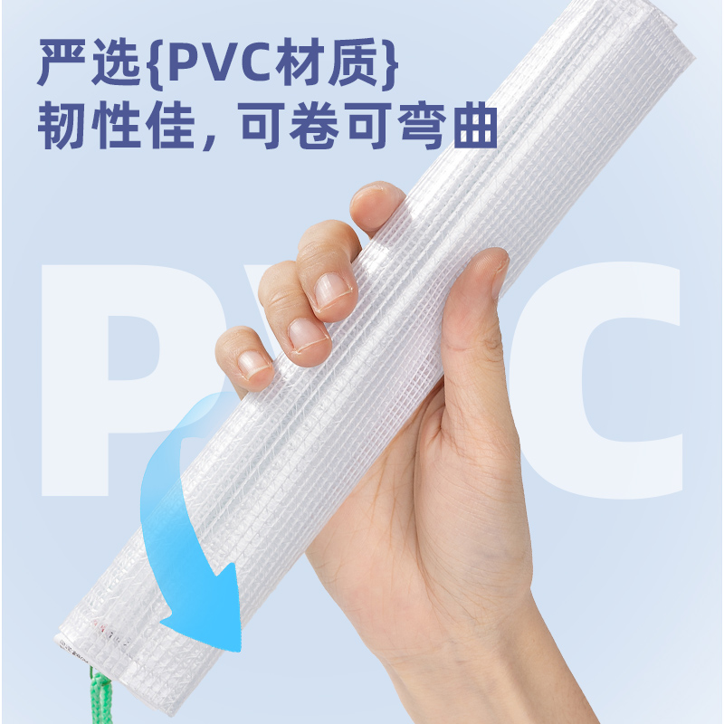 纵横63480_A5经济型PVC透明网格拉链袋(混)(个)